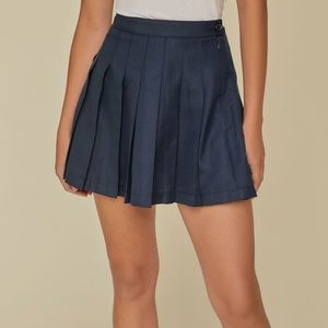 Forever 21 Navy Pleated Mini Skirt